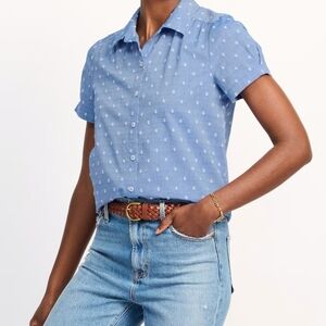 EUC Pale Sky Sarai Button Down Blouse -Small